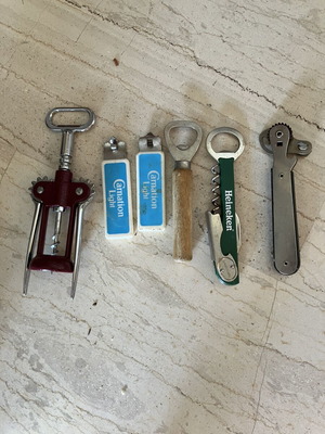 Bottle openers used, assorted collection