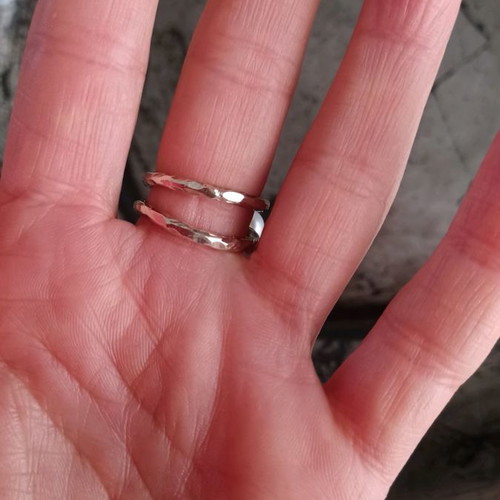 Silver gold-plated ring with 3 pearls new
