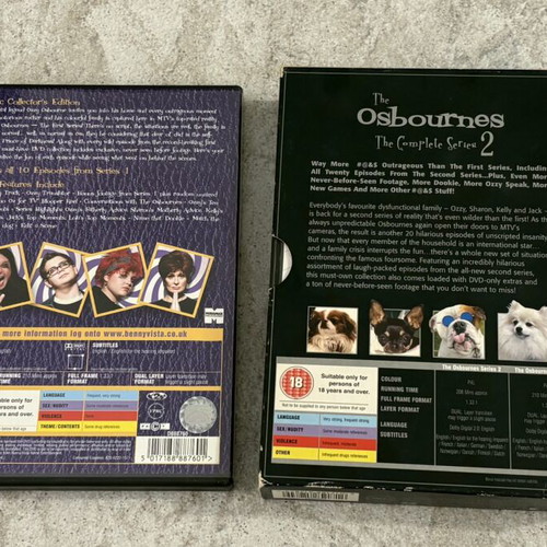 The Osbournes DVD box set season 1 uncensored and season 2 complete like new