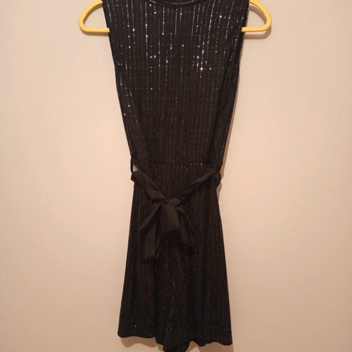 One-piece shortsuit used black with sequins S-M