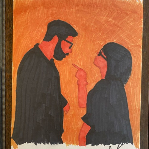Painting «WNC MARSEAUX X DPANS» new, Alcohol Markers, size A5