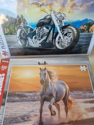 Σετ παζλ Trefl 2x500 κομμάτια με μηχανή chopper και άλογο
