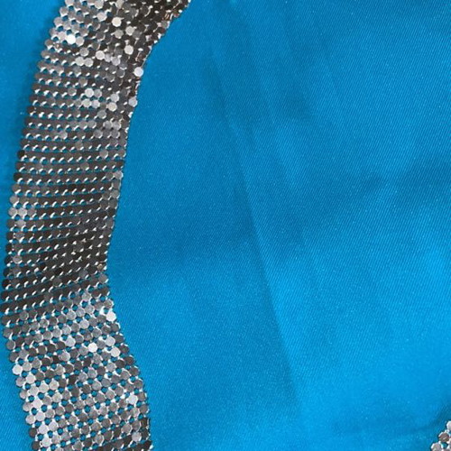 Silver belt used with square details