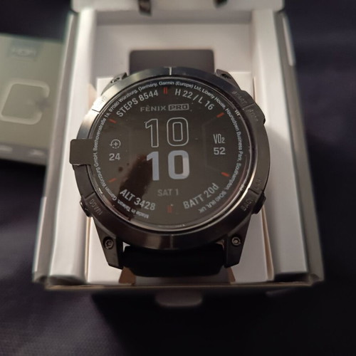 Garmin Fenix7X Pro Sapphire Solar Titanium Carbon Gray DLC 51mm like new