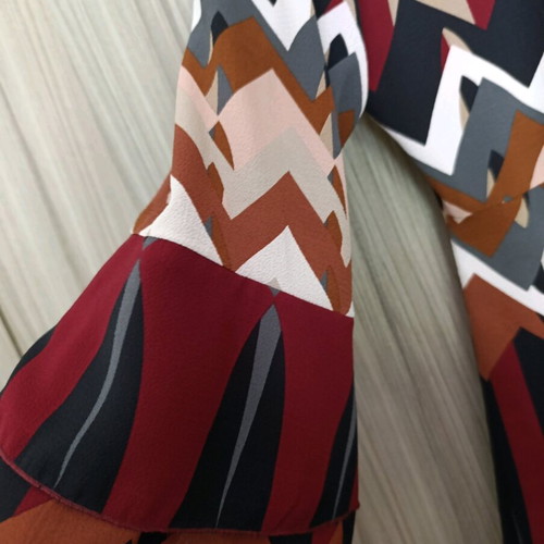 Women's dress new, brown and red, size S