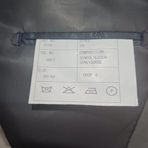Men's suit new with jacket size 56/50 and trousers 48