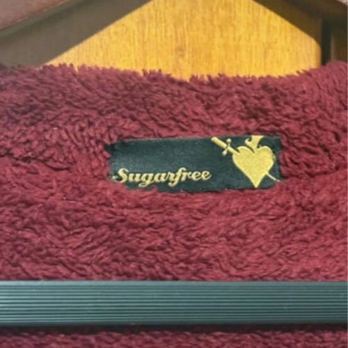SugarFree hoodie used, red, size M