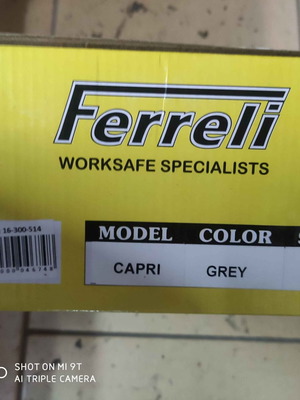 Ferreli Capri S0 Work Shoe Athletic Style New Gray and Green