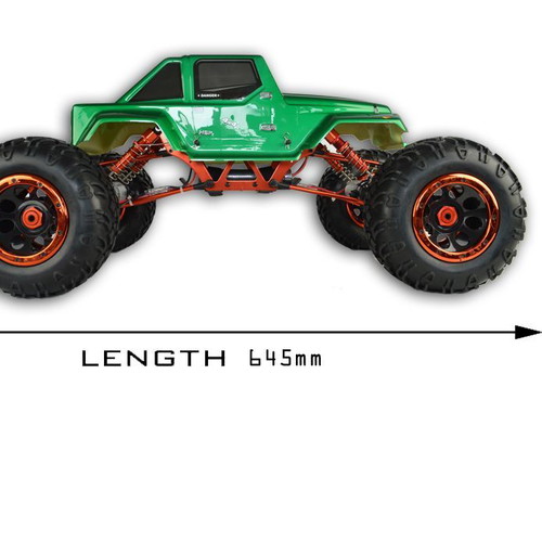 RC HSP 1:8 Crawler new, 4x4, dual 540 brushed motors