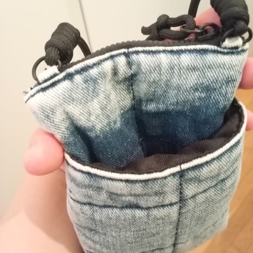 Pull & Bear denim crossbody bag new, fluffy, faded style