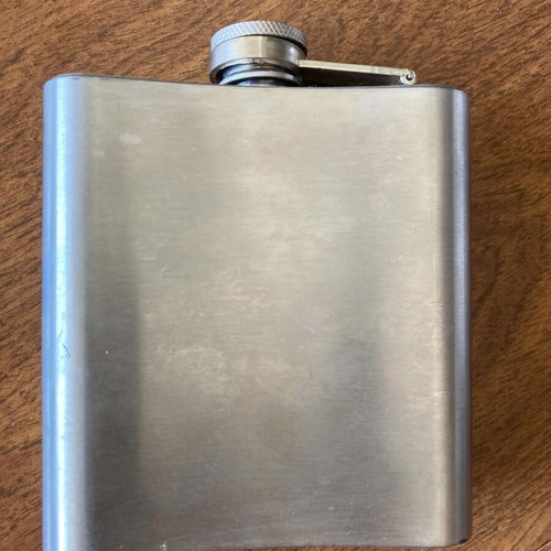 Jack Daniel's promotional flask stainless steel used