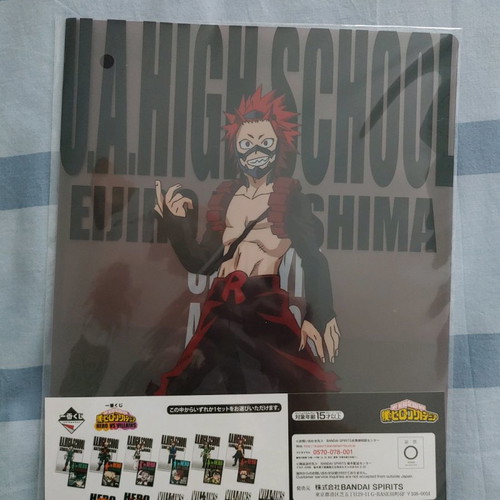 My Hero Academia clear files new, authentic Bandai set