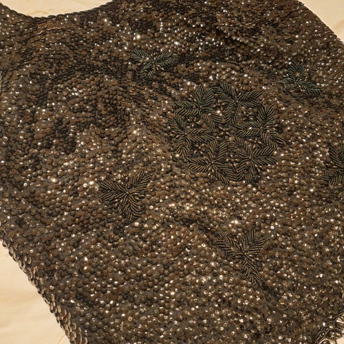 Women's sequin blouse like new, size M, black