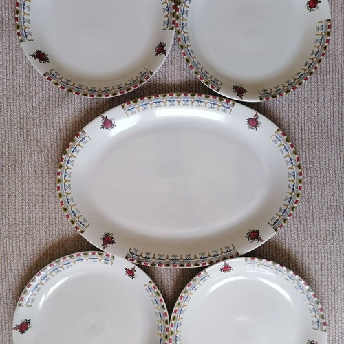 Candia set of 5 vintage large serving plates