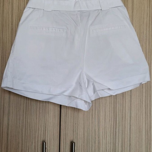 Zara high-waisted shorts with bow like new, white, size S