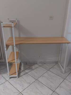 TORRE desk bookshelf Sonoma white