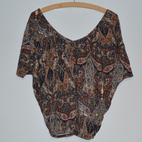 Bershka Paisley Print Boho Top Size M like new