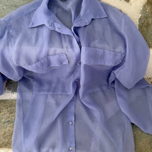 Film Sportswear Vintage 90s Chiffon Sheer Shirt Dress One Size like new