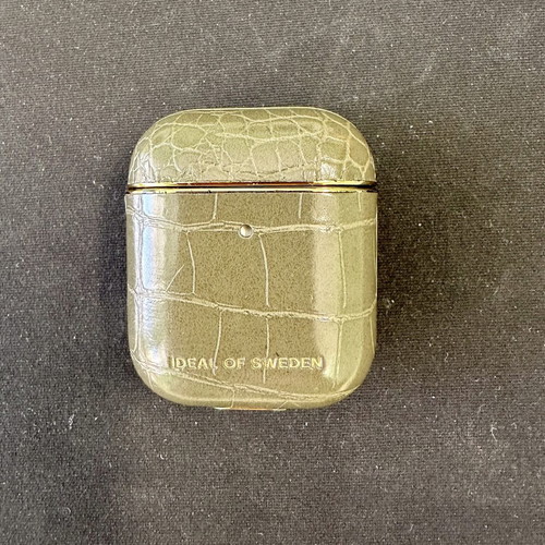 Ideal of Sweden Atelier AirPods Case Khaki Croco used for AirPods 1/2 Gen
