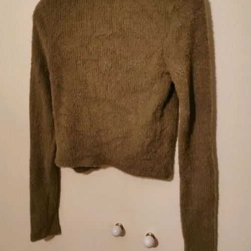 Short cardigan like new, size S, beige brown
