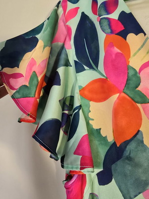 Zara satin jumpsuit new, colorful, size M
