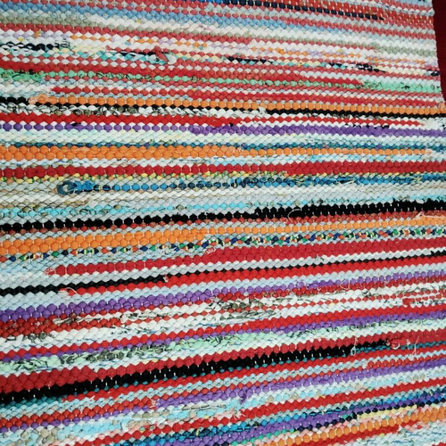 Rag rug like new with vibrant colors 1.20x0.60