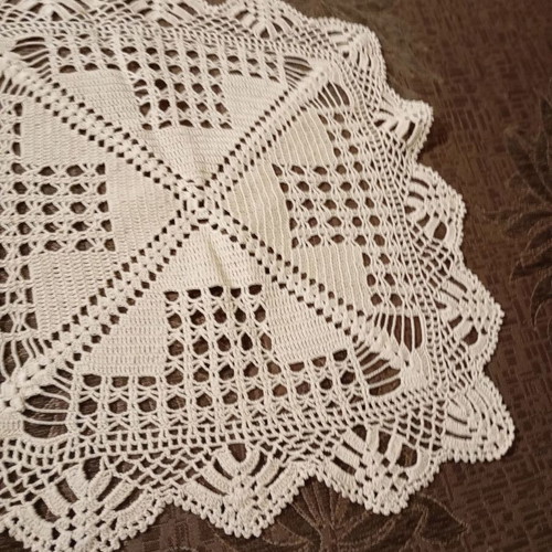 Handmade doily like new, white