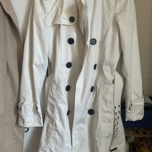 Zara coat S like new, black and white, cotton