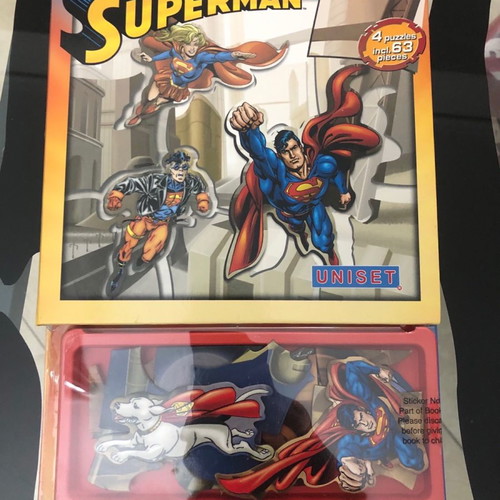 Superman Magnetic Travel Puzzle Set new, 4 puzzles 63 pieces