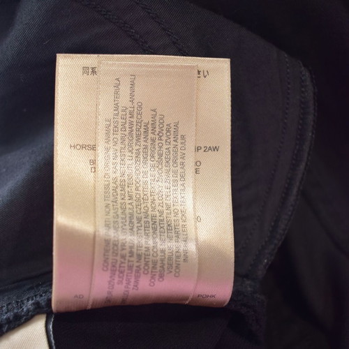 Burberry London England Skinny Low-Rise Black Jeans with Leather Patch W29