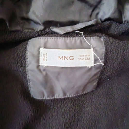 MNG Mango Kids black sleeveless jacket with hood size 152 cm new