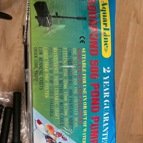Aquar Line Aquapond 500 Aquarium Pump New