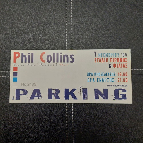 Phil Collins Farewell Tour tickets used, 2 pieces, Peace and Friendship Stadium