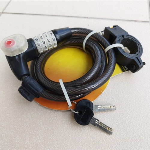 Bicycle cable lock with combination new