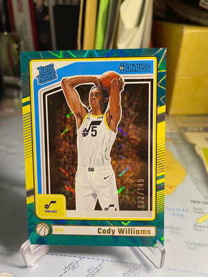 NBA Rated Rookie Card Cody Williams /149 Teal Explosion like new