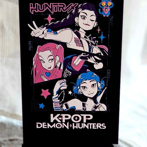 KPop Demon Hunters embossed poster new