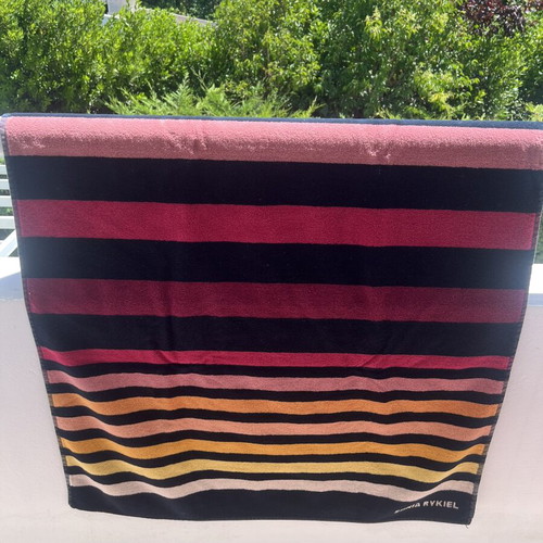 Sonia Rykiel Maison Cotton Striped Towel used 146x82 cm