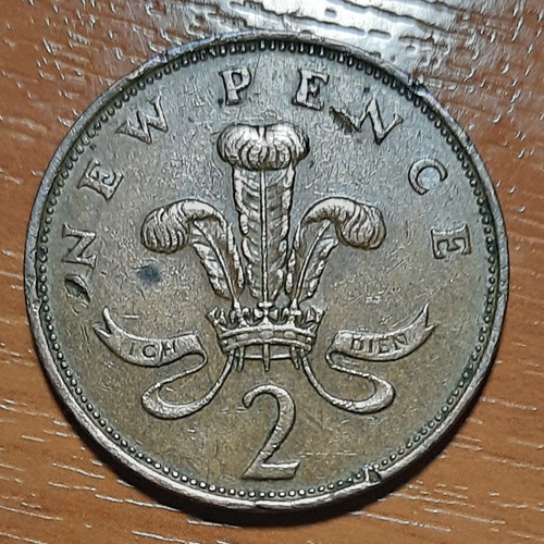 British coins used, 3 pieces with Elizabeth 1975-1994