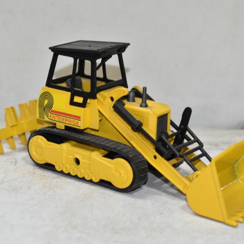 Majorette Bulldozer "Enterprise" used yellow excavator 1:55 scale