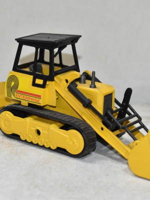 Majorette Bulldozer "Enterprise" used yellow excavator 1:55 scale