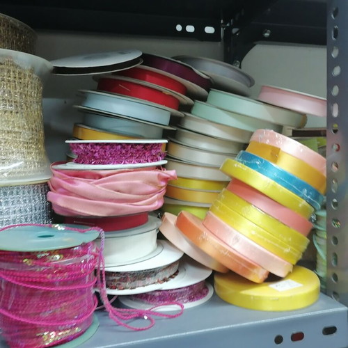 Ribbons in various colors for sewing and general use, new