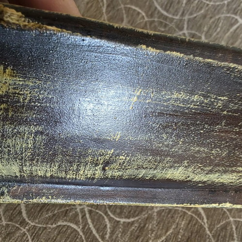 Ceramic platter with aged effect numbered like new