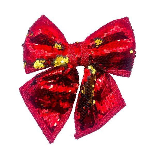 Decorative bow with red sequin 24x20cm new