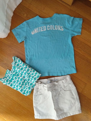 Σετ ρούχων για 2-3χρ μεταχειρισμένο, πράσινο μπλουζάκι