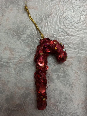 Christmas ornament like new, set of 7 pieces with sequins and rhinestones