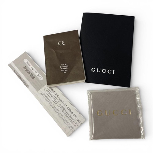 Gucci sunglasses new black square frame with horsebit detail