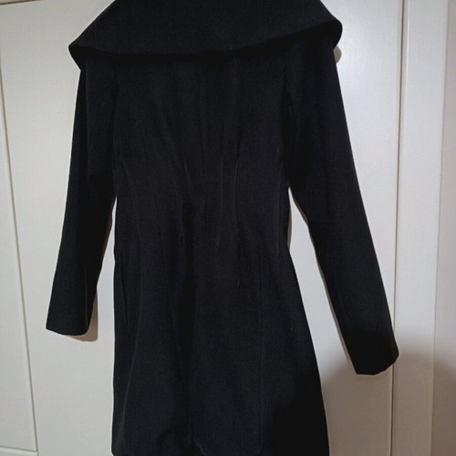 Rinascimento coat like new, black with gold buttons and balloon hem