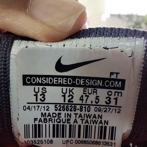 Nike Flyknit Racer men's athletic shoes size 47.5, like new, orange and grey