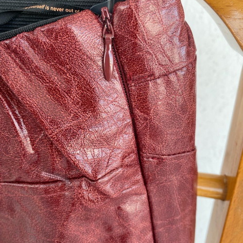 Bsb leather leggings pants new red XS