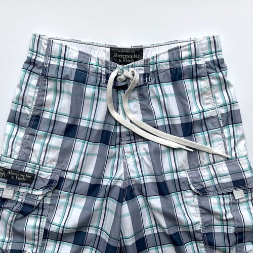 Abercrombie & Fitch Men's Swim Shorts Size M Like New Checkered